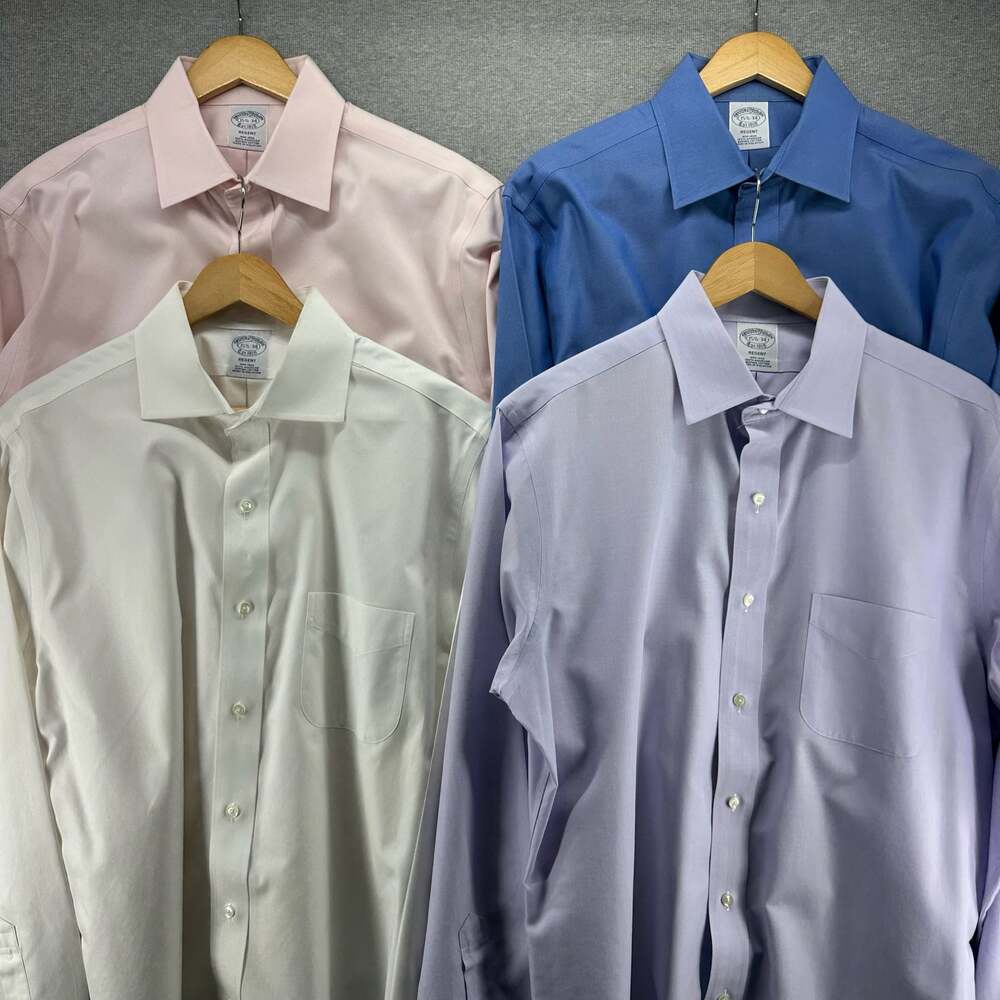 Brooks Brothers Regent Fit Size 15.5 34 Non-Iron Supima Cotton Shirts Lot of 4